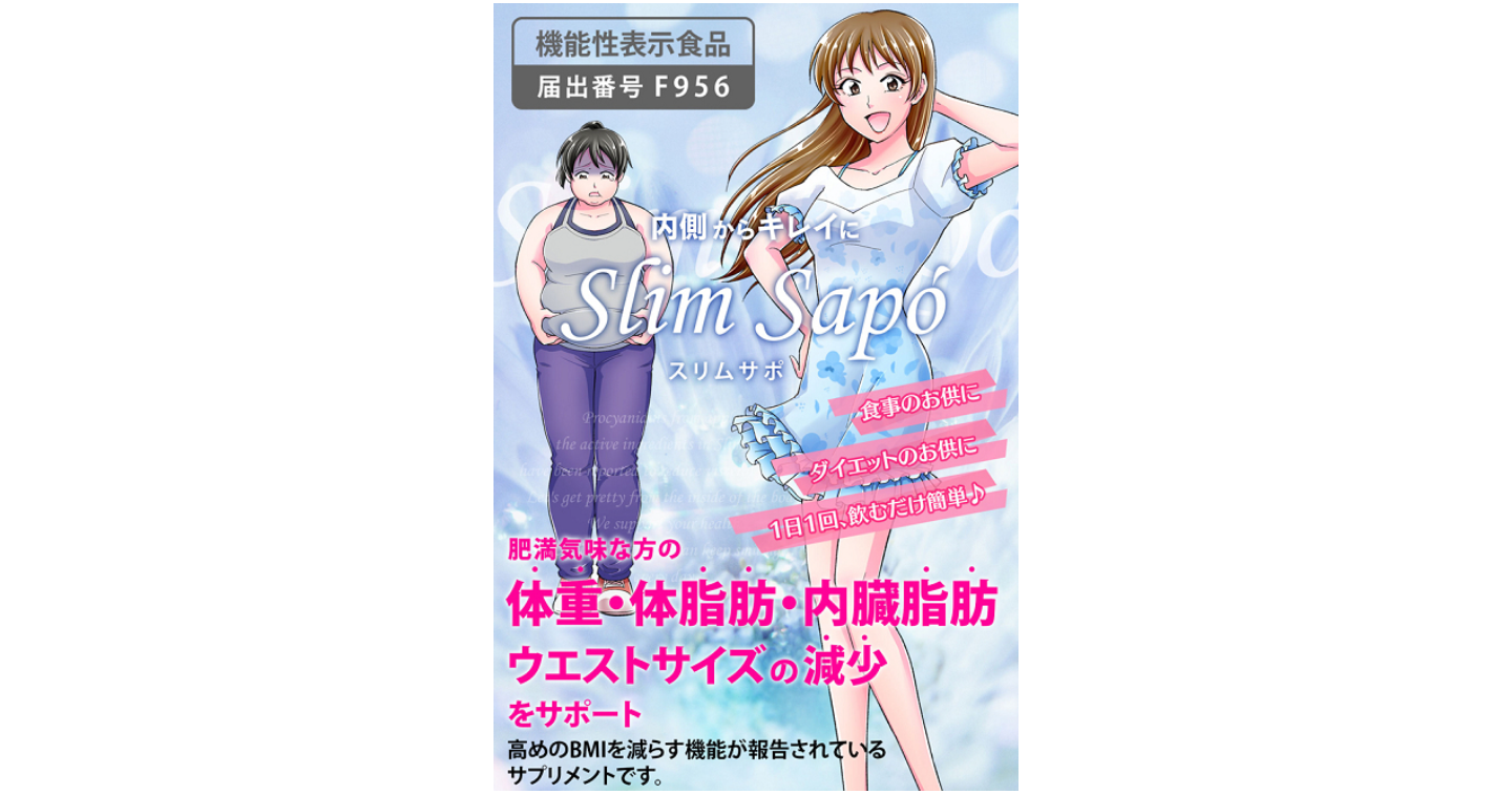 スリムサポ(Slim Sapo)サプリの口コミ評判！効果や副作用もチェック