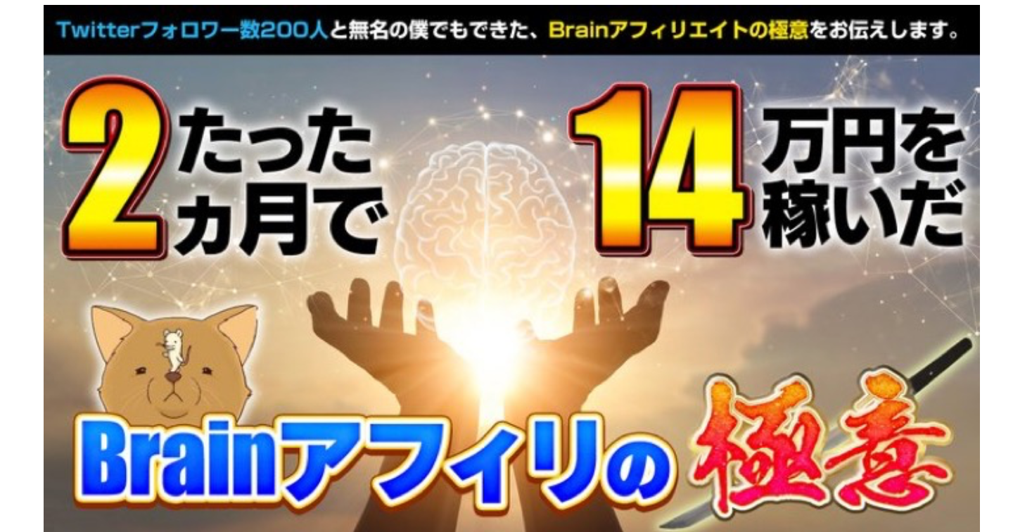 【100部突破!】【悪用厳禁!】たった2ヶ月で0円から14万円を稼ぎだすBrainアフィリエイトの極意