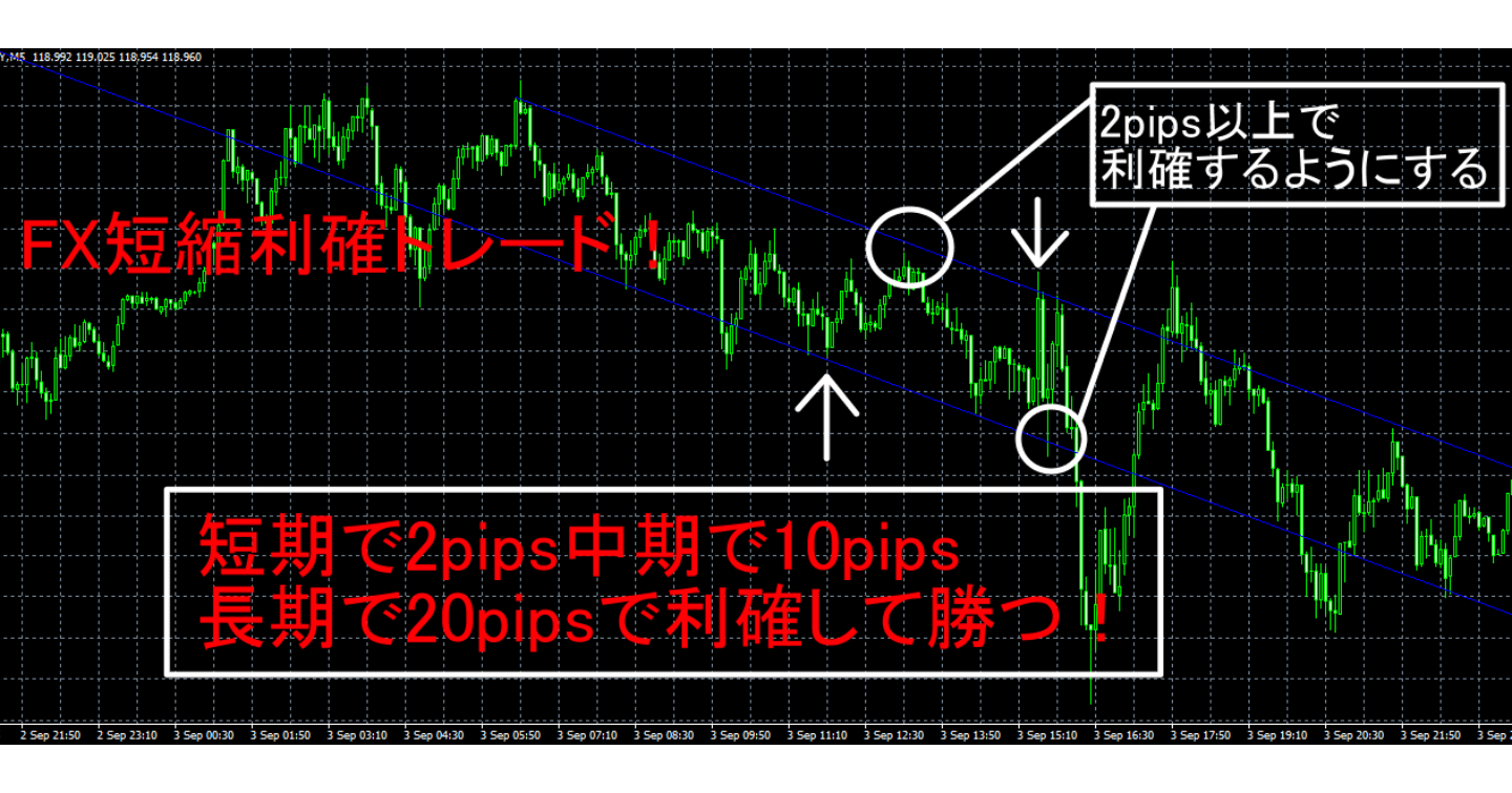 FX短縮利確トレード！短期で2pips中期で10pips長期で20pipsで利確して勝つ！
