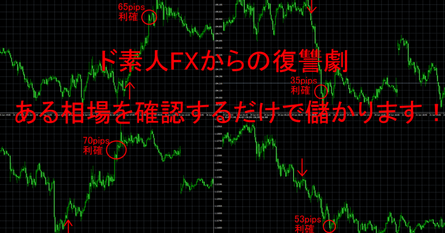 ド素人FXからの復讐劇　ある相場を確認するだけで儲かります！