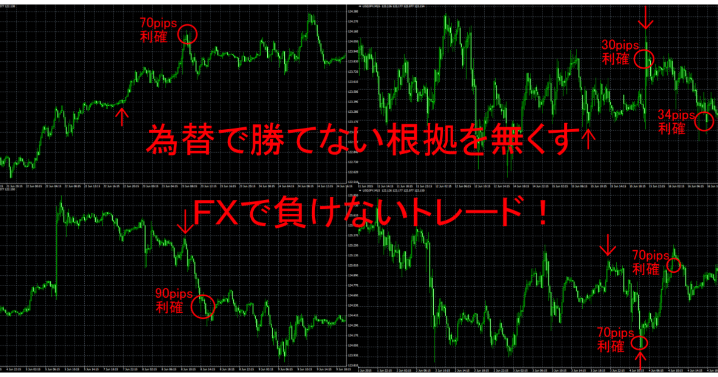為替で勝てない根拠を無くす　ＦＸで負けないトレード！