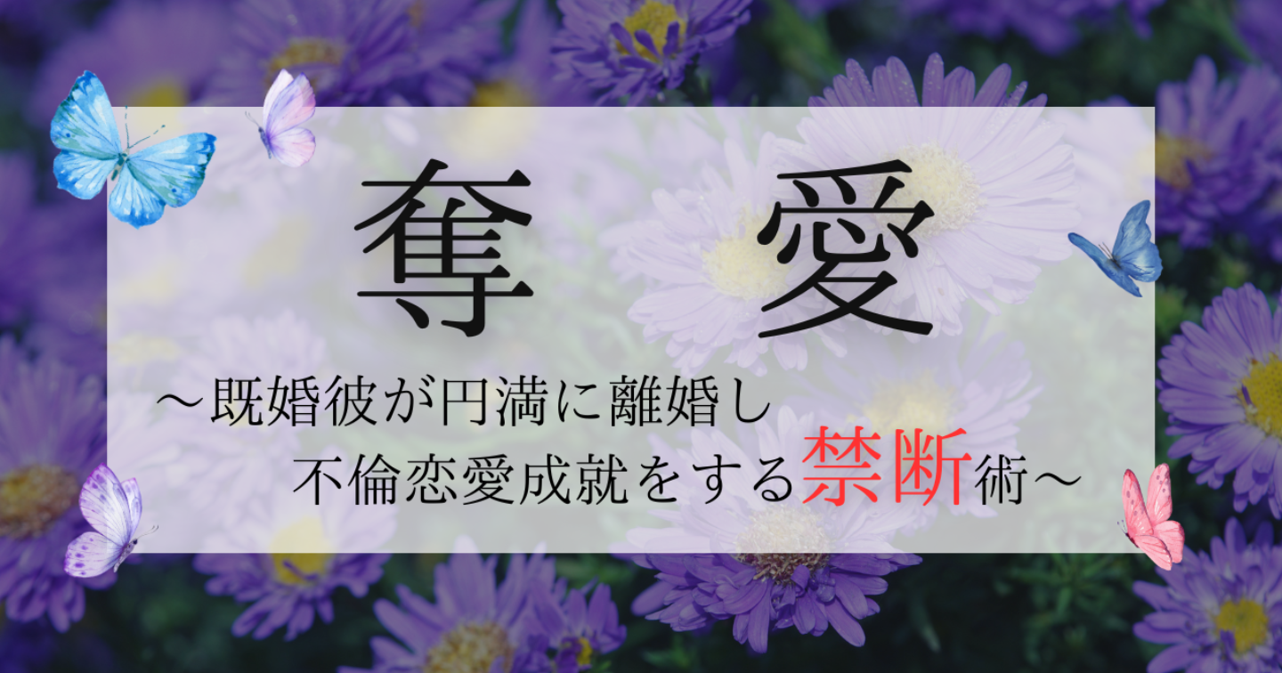 奪愛　〜既婚彼が円満に離婚し不倫成就する禁断術〜