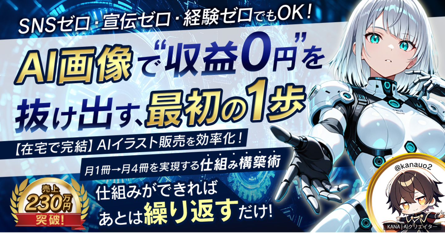 【在宅で完結】AIイラスト販売を効率化！月1冊→月4冊を実現する仕組み構築術