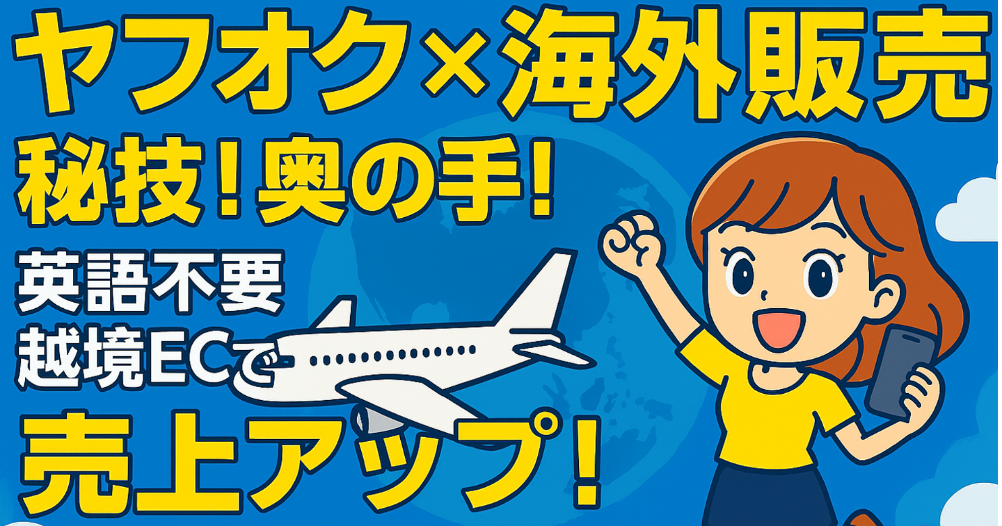 せどらーF式）あなたのヤフオク出品中の商品を海外でも売る【裏技】伝授します！英語不要☆無料☆越境EC☆海外販売で売上UP!