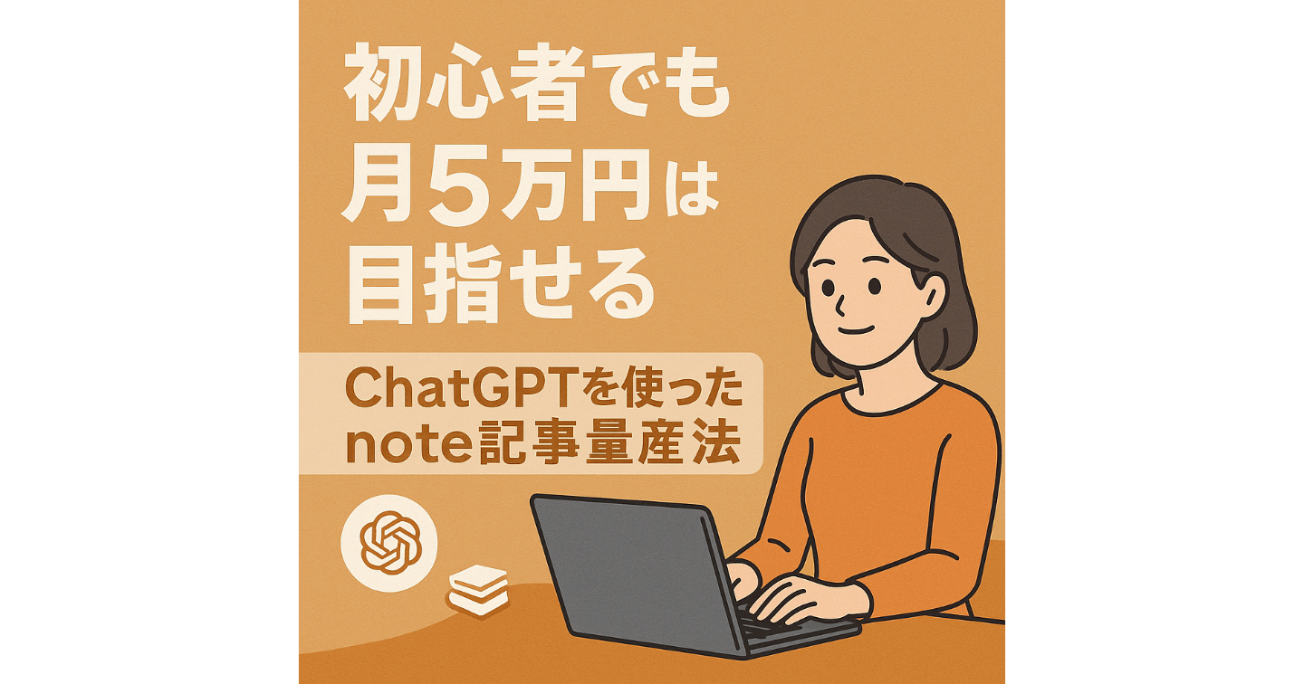 初心者でも月5万円は目指せる【ChatGPTを使ったnote記事量産法】📚