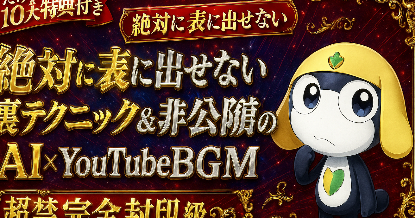【禁断】絶対に表に出せない裏テクニック＆非公開の爆伸び戦略【完全封印級】AI音楽×YouTube副業