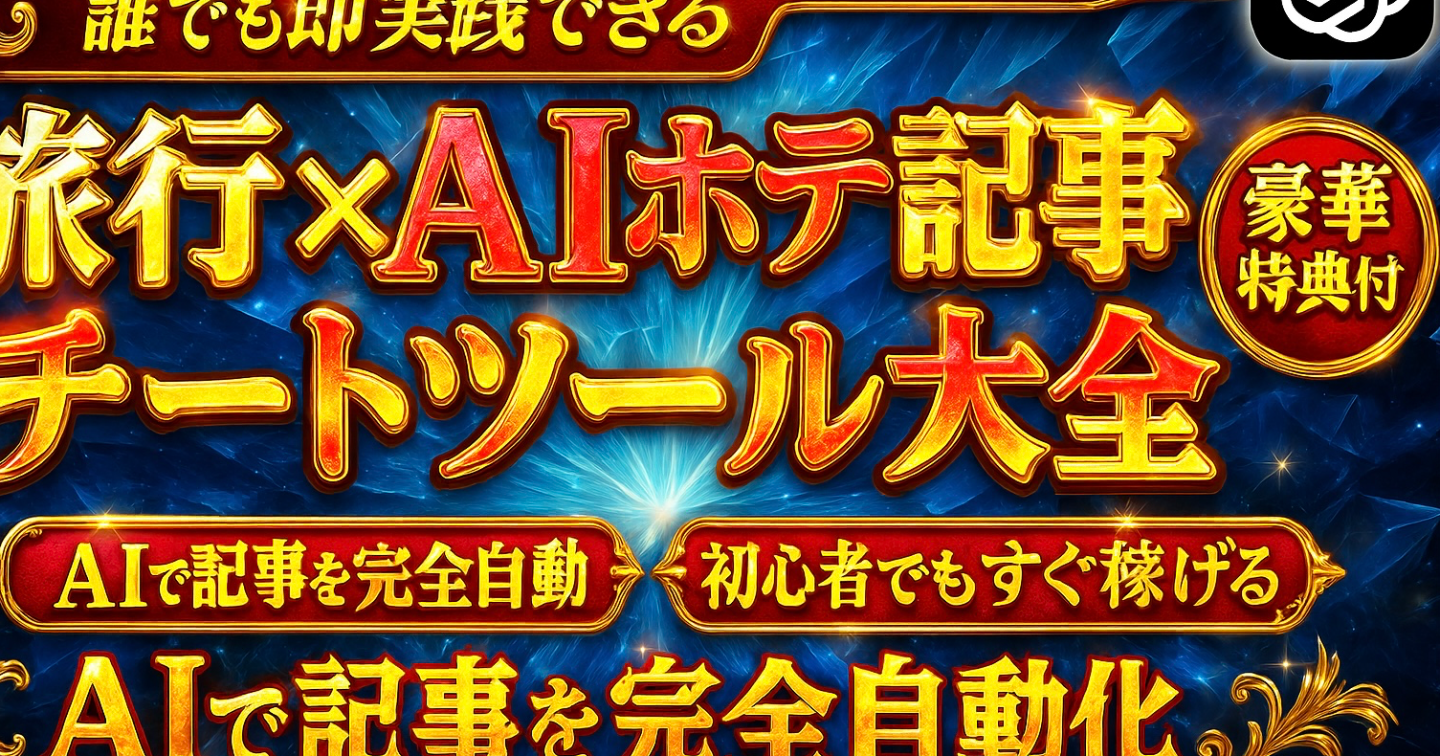 【noteで人気No.1👑】これさえあれば全部できるAIに丸投げで即実践できる“旅行×AIホテル記事