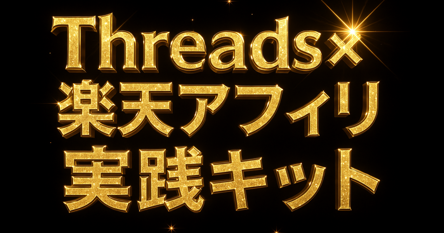 バズる投稿テンプレ × AIで売上が伸びる！Threads×楽天アフィリ実践キット
