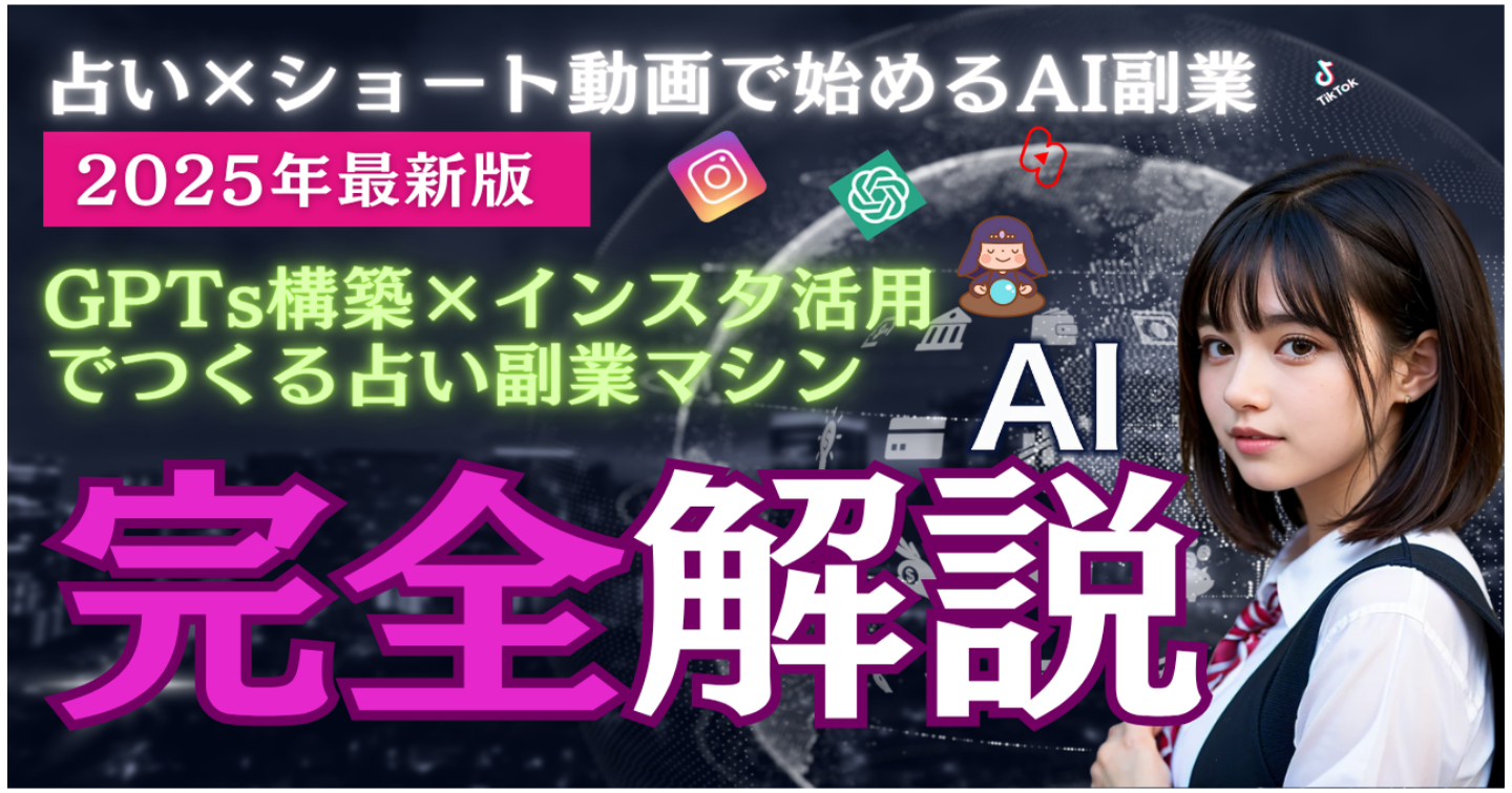 【ゼロからできる】GPTs構築×インスタ活用でつくる占い副業マシン
