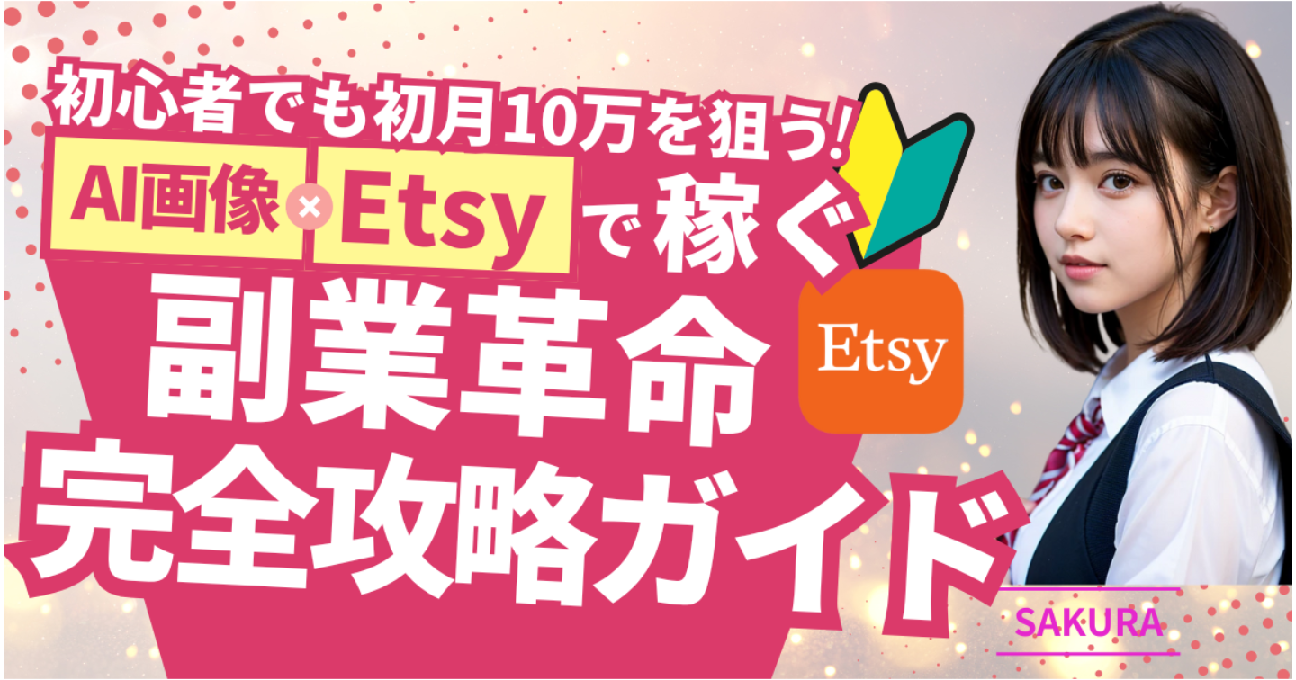 【初心者必見】AI画像×Etsy副業革命｜初月から10万円を狙う完全攻略ガイド
