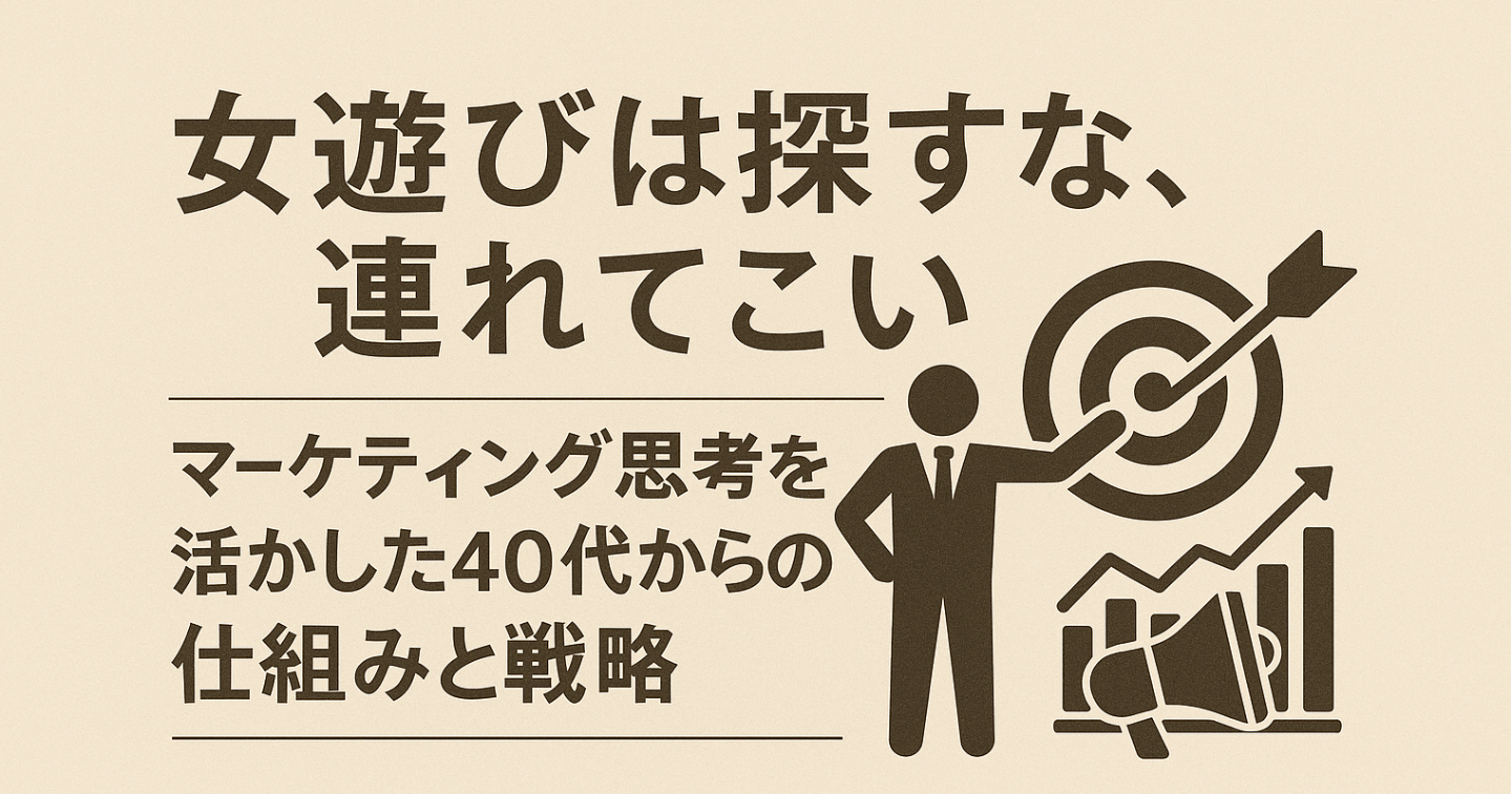 女遊びは探すな、連れてこい ー マーケティング思考を活かした40代からの仕組みと戦略