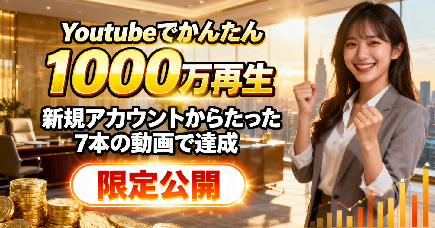 新規アカウント7本で1000万再生｜ゼロ円で伸ばしたYouTube攻略法