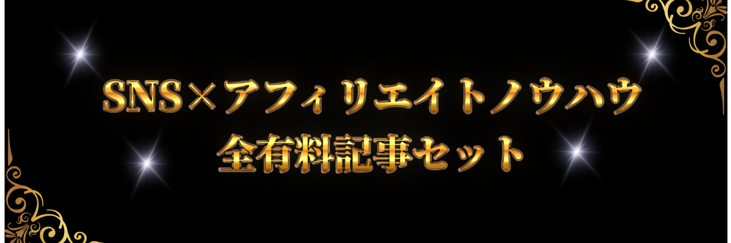🔥SNS×アフィリエイトノウハウ全記事セット🔥