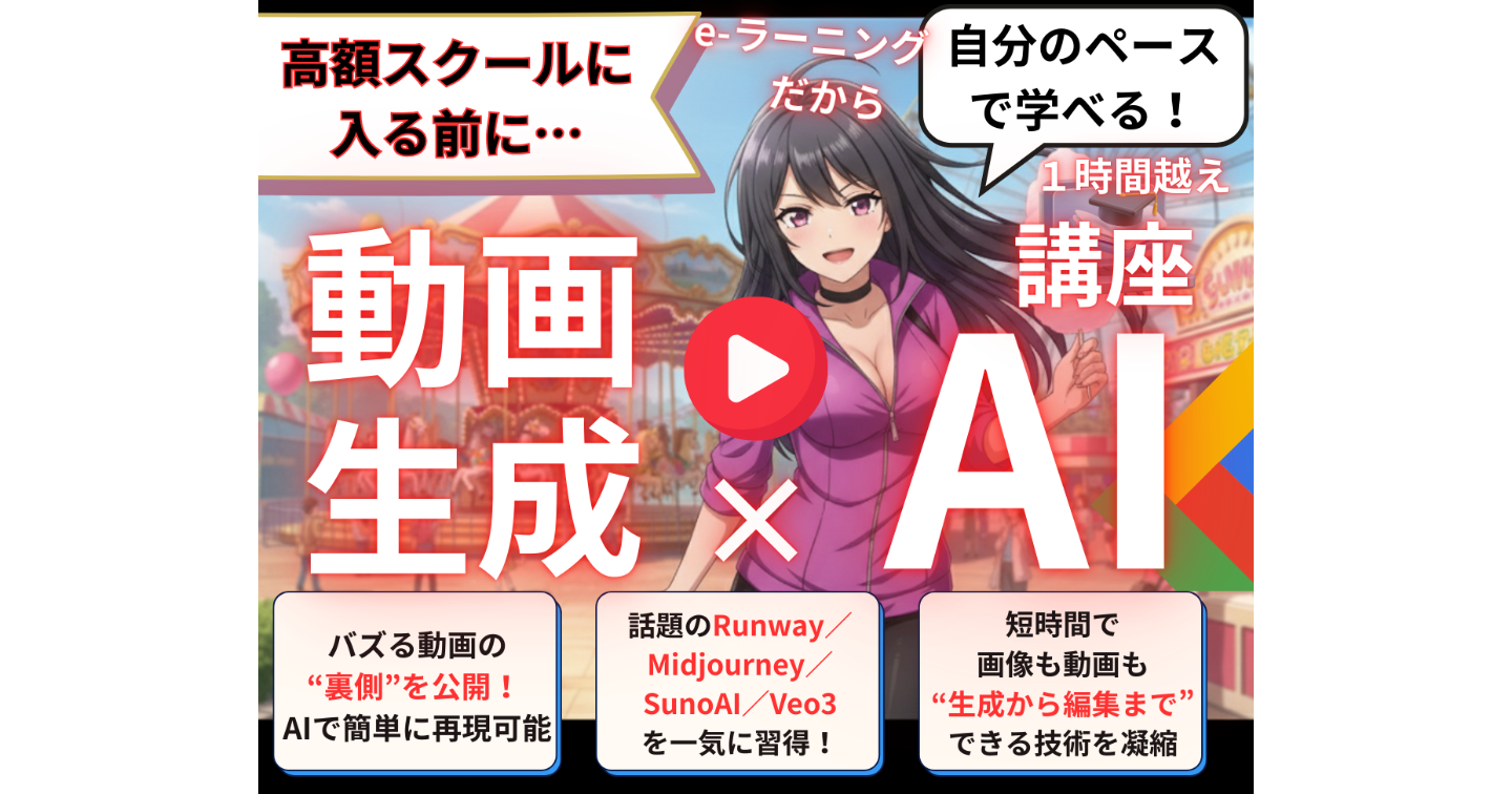 動画生成AI講座～高額スクールに入る前に～