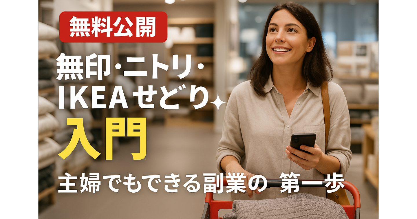 【無料公開】無印・ニトリ・IKEAせどり入門📦✨主婦でもできる副業の第一歩