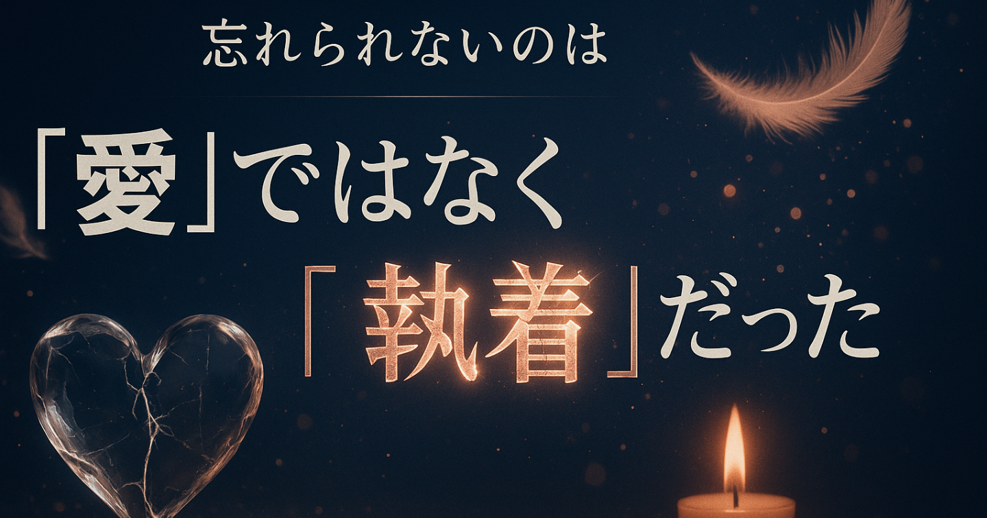 【まだ忘れられないあなたへ】それは愛じゃなく“執着”です。元カレ依存を終わらせる7つの処方箋