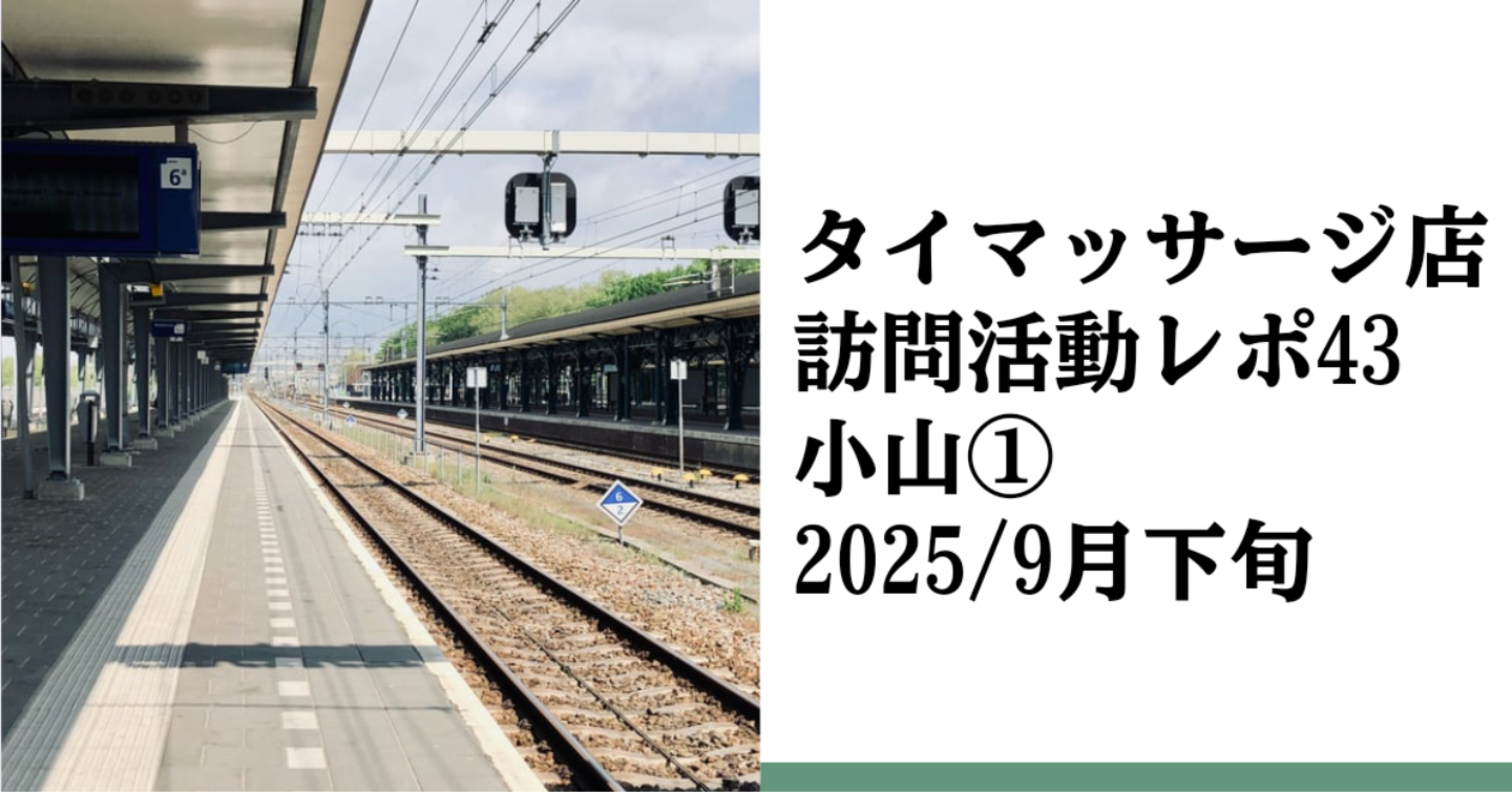 新Tips077.タイマッサージ訪問活動レポ43 小山①