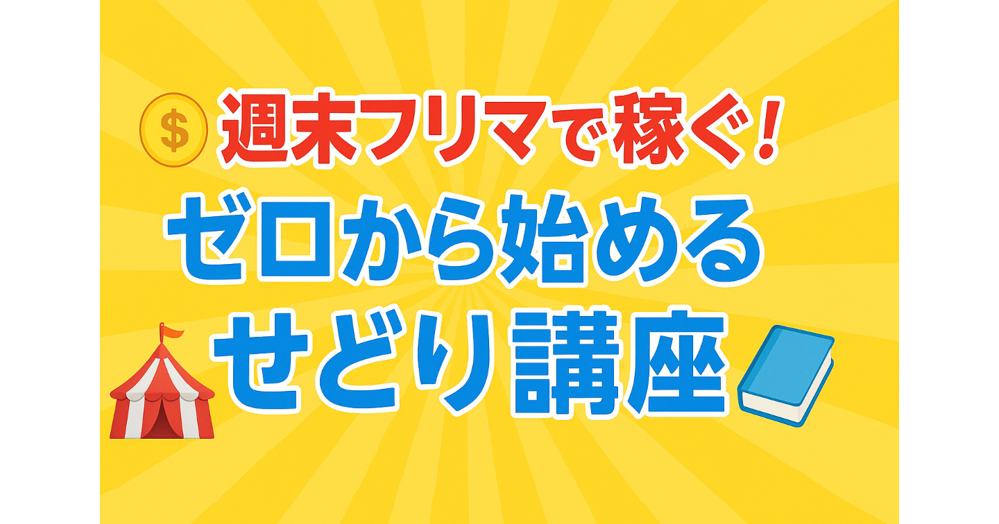 💰週末フリマで稼ぐ！✨🎪ゼロから始めるせどり講座📘週末だけで稼ぐ