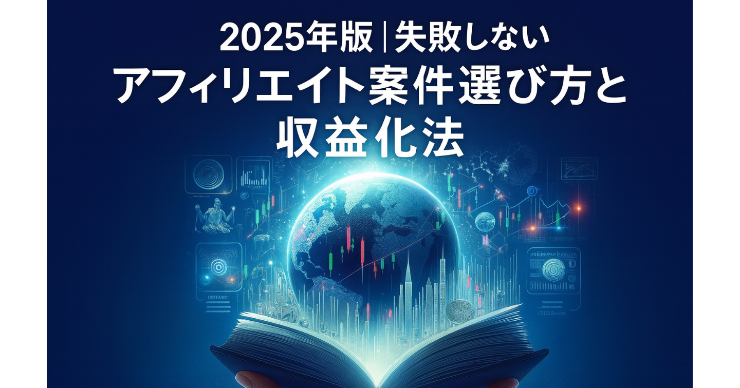 2025年版｜失敗しないアフィリエイト案件の選び方と収益化法