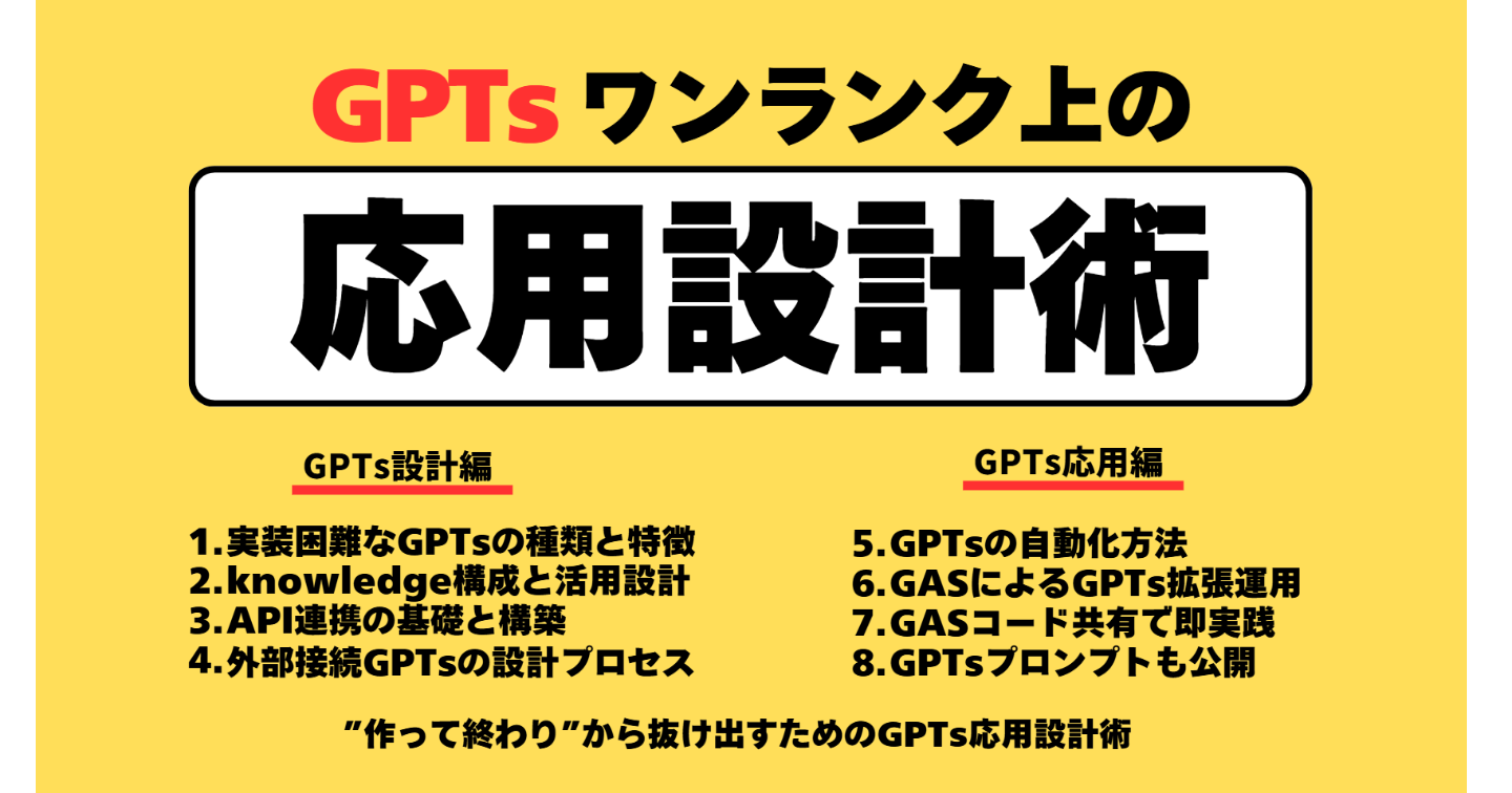 GPTsワンランク上の応用設計書