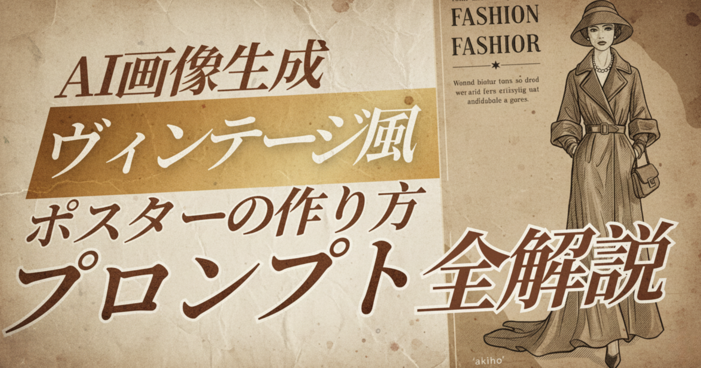 【AI画像生成】ヴィンテージ風ポスターの作り方｜プロンプト全解説│Image FX・Imagen・Whisk