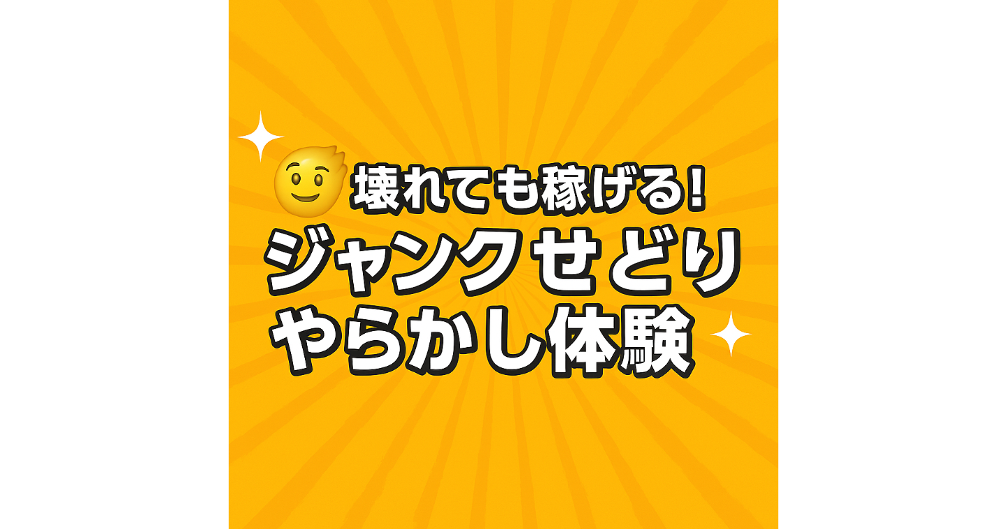 💫『壊れても稼げる！ジャンクせどりやらかし体験』