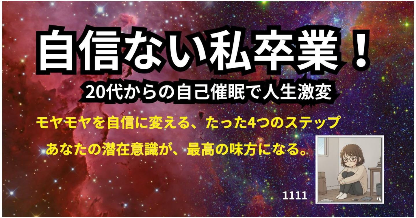 自信ない私卒業！20代からの自己催眠で人生激変