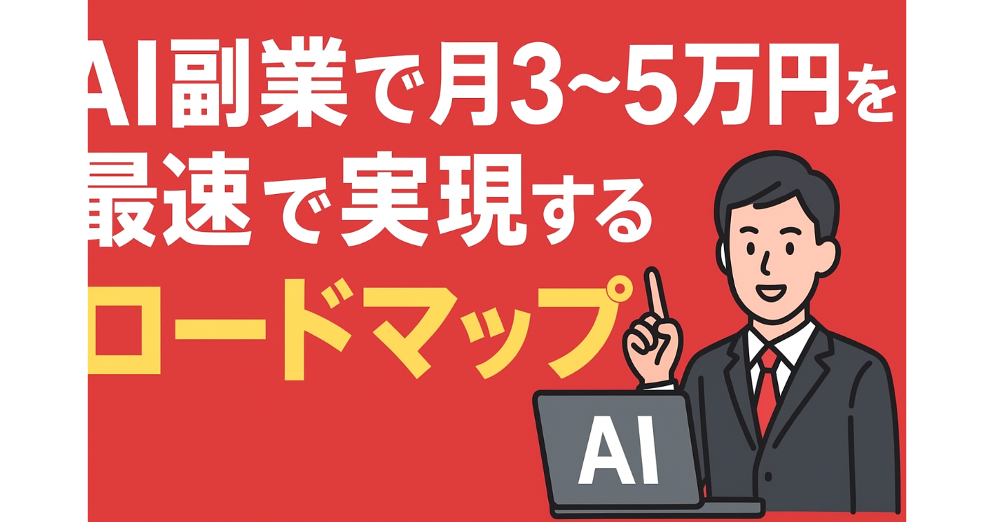 AI副業で月3〜5万円を最速で実現するロードマップ


（保存版・完全マニュアル）