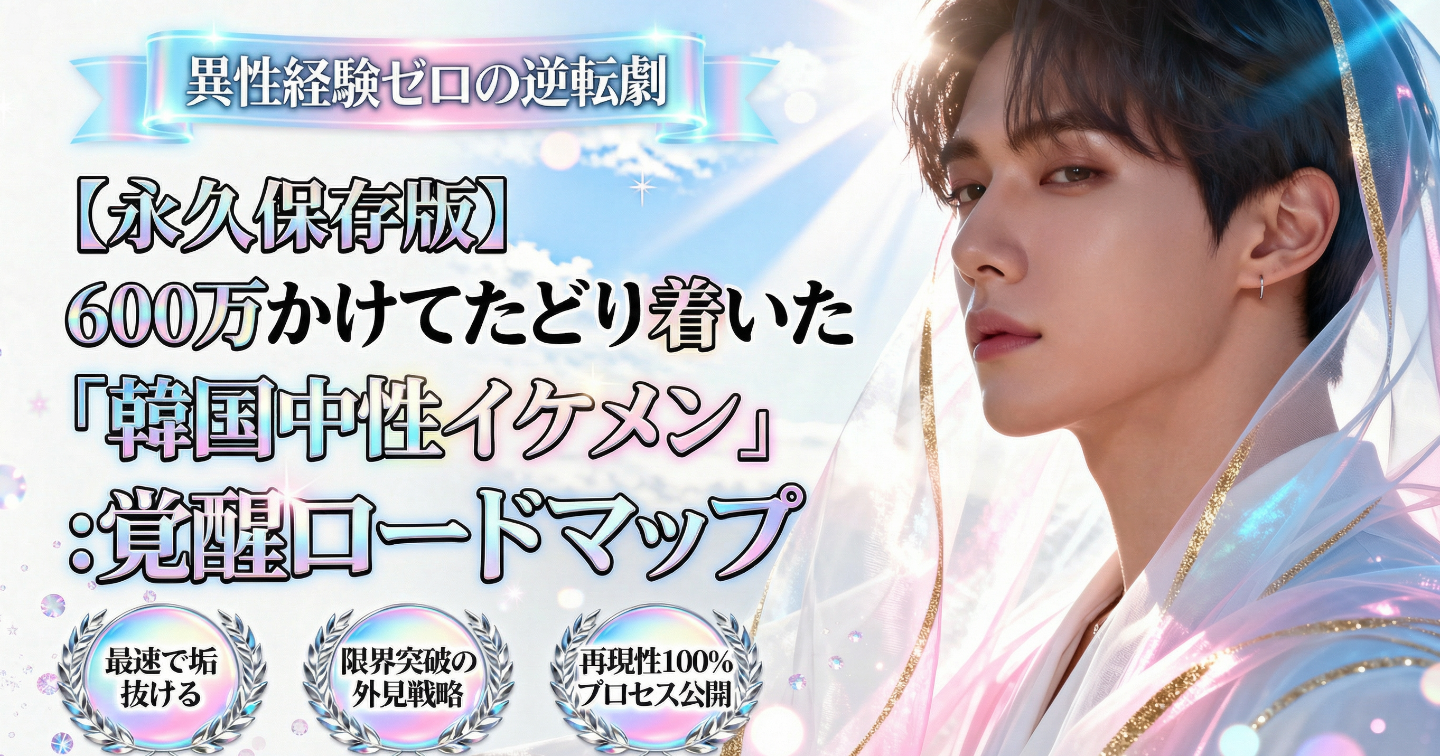 【永久保存版】異性経験ゼロの非モテが、600万かけてたどり着いた「韓国中性イケメン」:覚醒ロードマップ