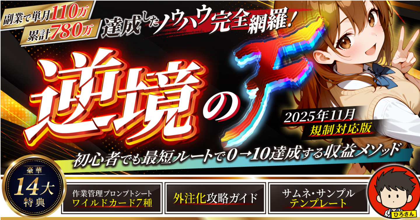 【逆境のF】初心者でも最短ルートで0→10万達成！～AI画像生成×FANZA収益メソッド～