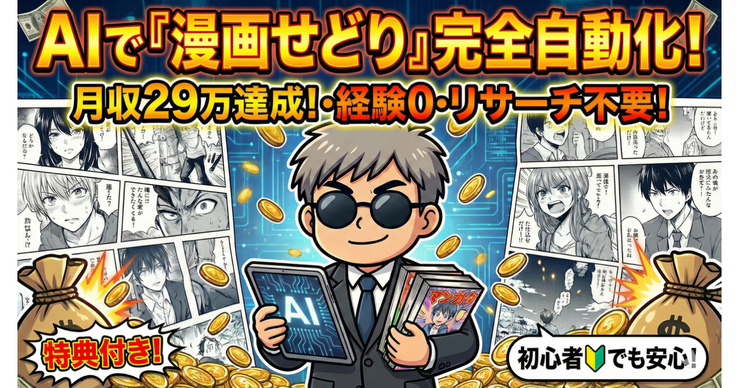 副業初心者でも安心！月5万円から10万円が目指せる「AI×マンガトレンドせどり」完全攻略マニュアル【メルカリ版】