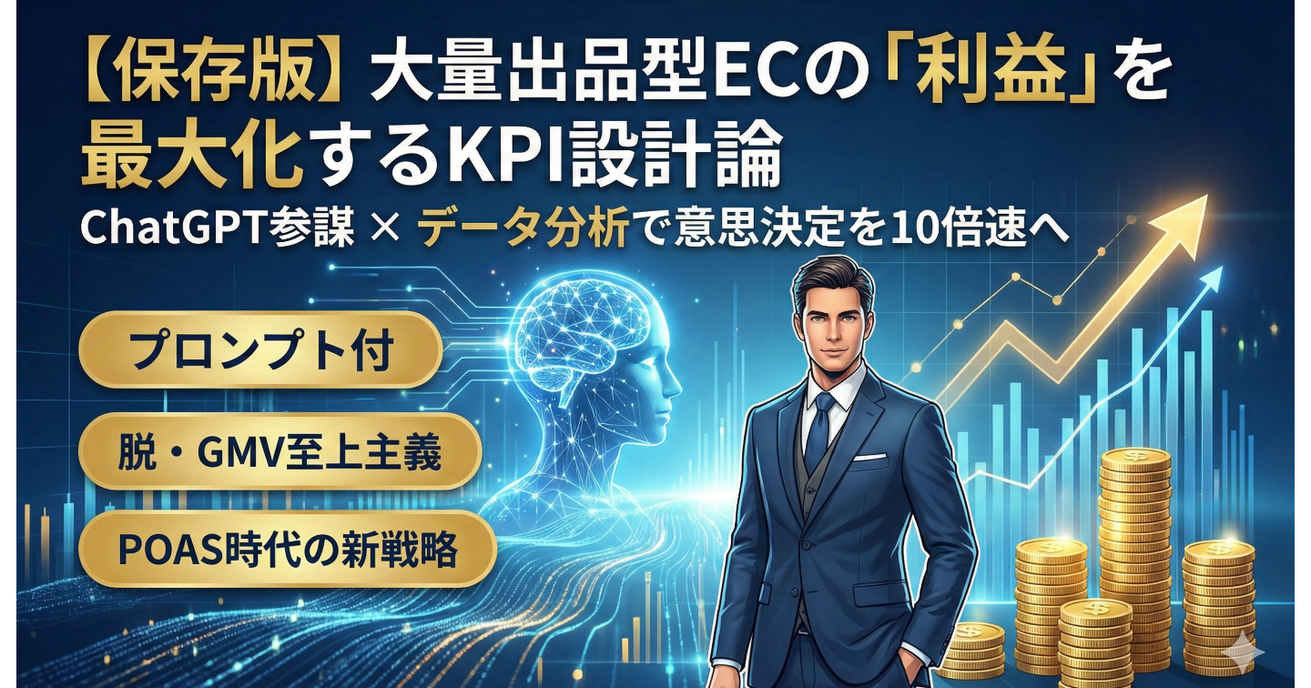 大量出品型ECの「利益」を最大化するKPI設計論と、ChatGPTを参謀にするデータ分析・意思決定フロー