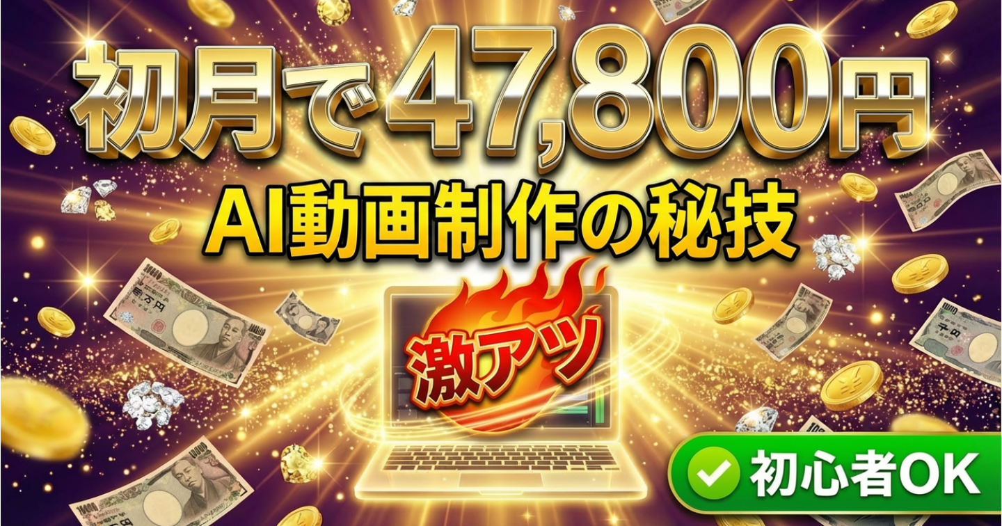 AI動画で稼ぐ！初心者でも収入を増やす動画制作の裏技