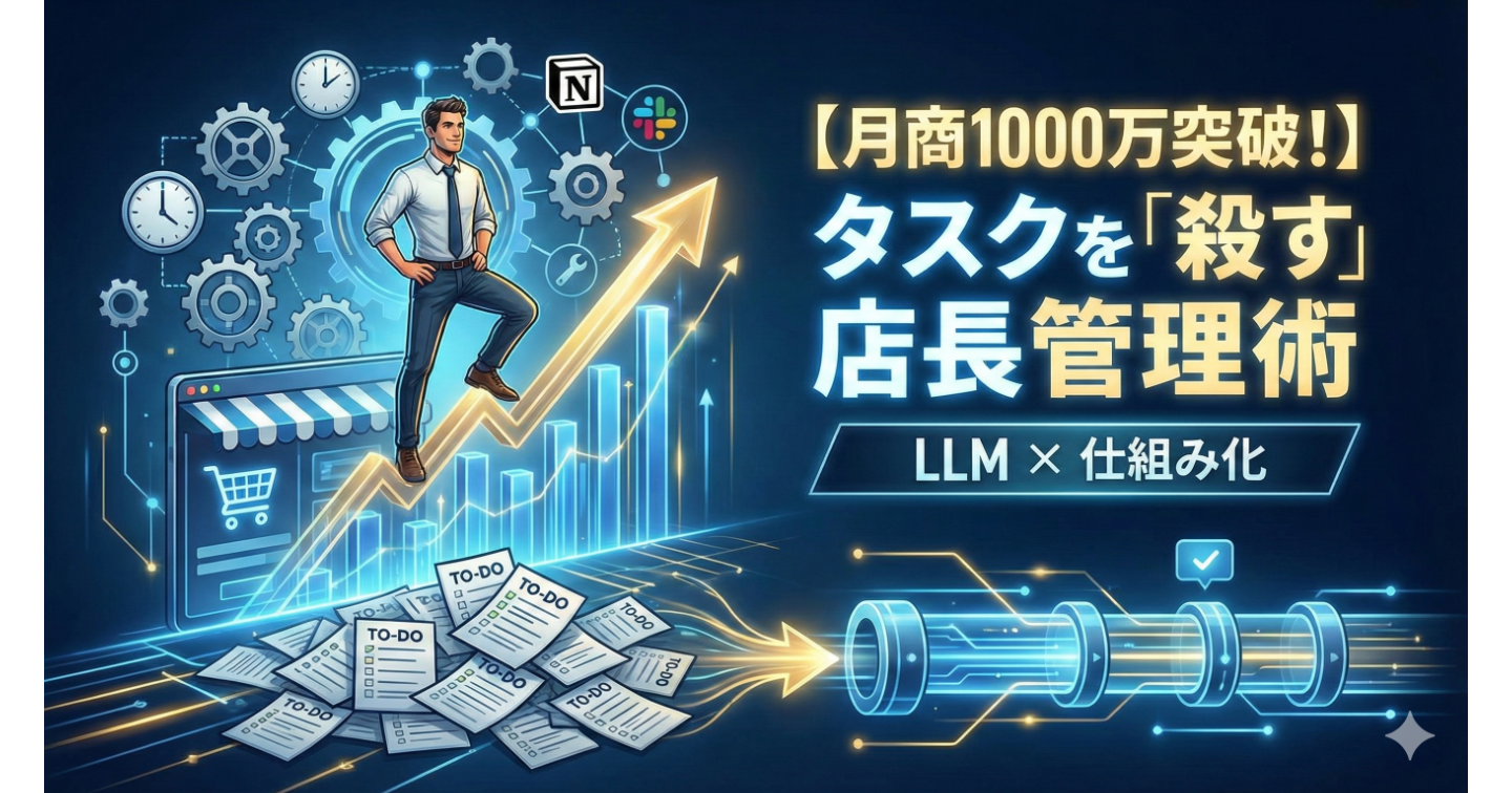 EC運営の解像度を上げる】月商1000万を超えても「時間が余る」店長のタスク管理術：LLM×仕組み化の極意