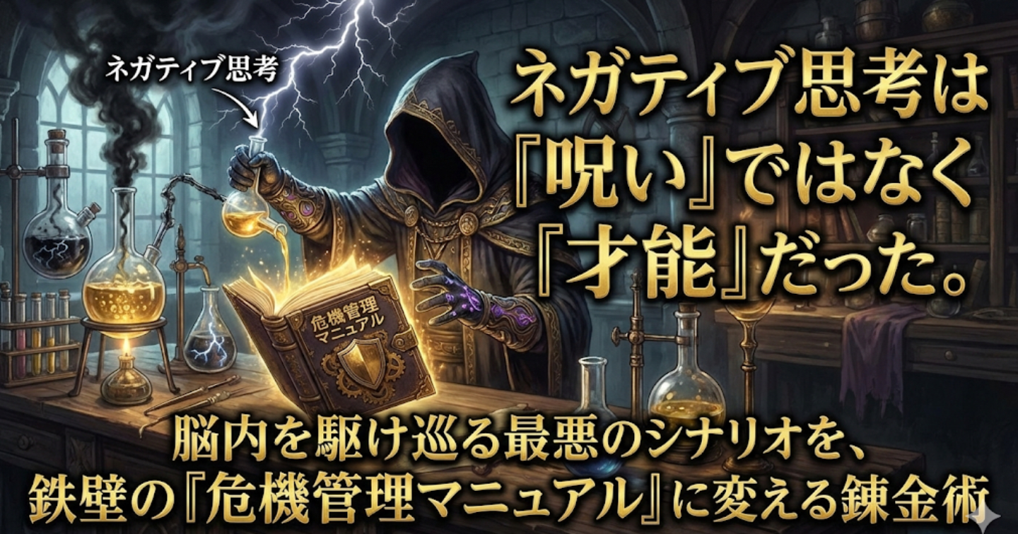 世界一ネガティブな思考術。最悪の事態を想定しすぎる「心配性」を、鉄壁のリスク管理能力に変える錬金術