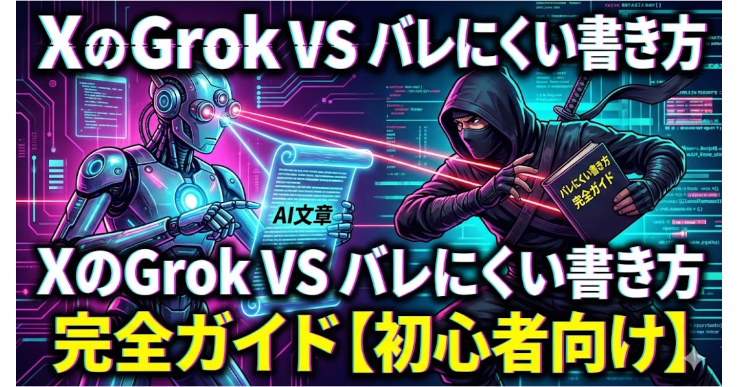 XのGrokがAI文章を見抜くしくみと、「バレにくい書き方」完全ガイド【初心者向け】