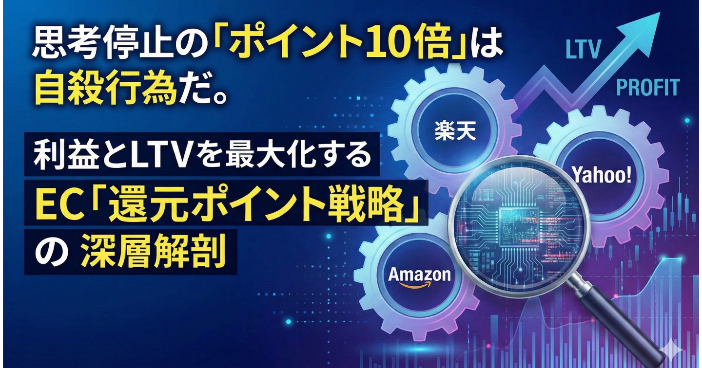 思考停止の「ポイント10倍」は破滅行為。利益とLTVを最大化する、EC「還元ポイント戦略」の深層解剖