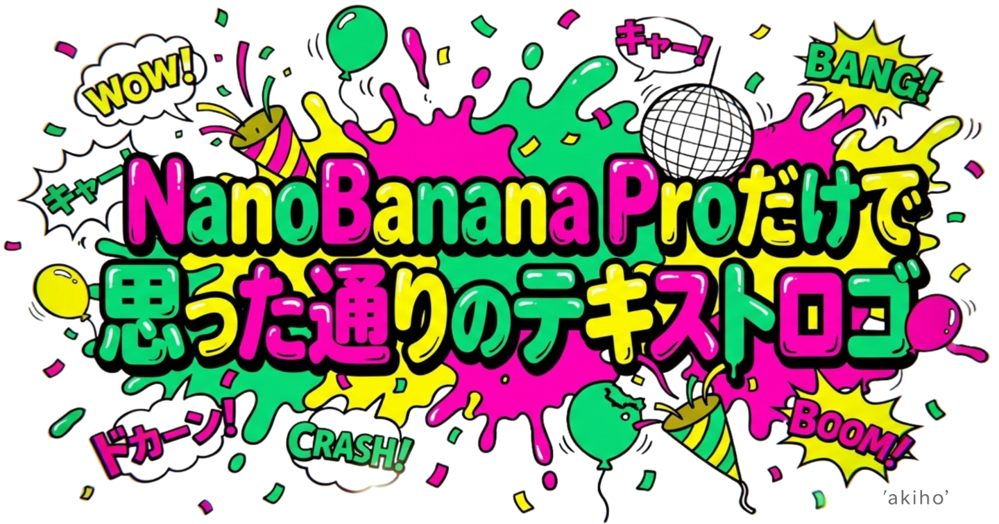 【マジ!?】 NanoBanana Proだけで思った通りの「テキストロゴ」を作る完全レシピ！│「番組ロゴ」風プロンプト 20選付き
