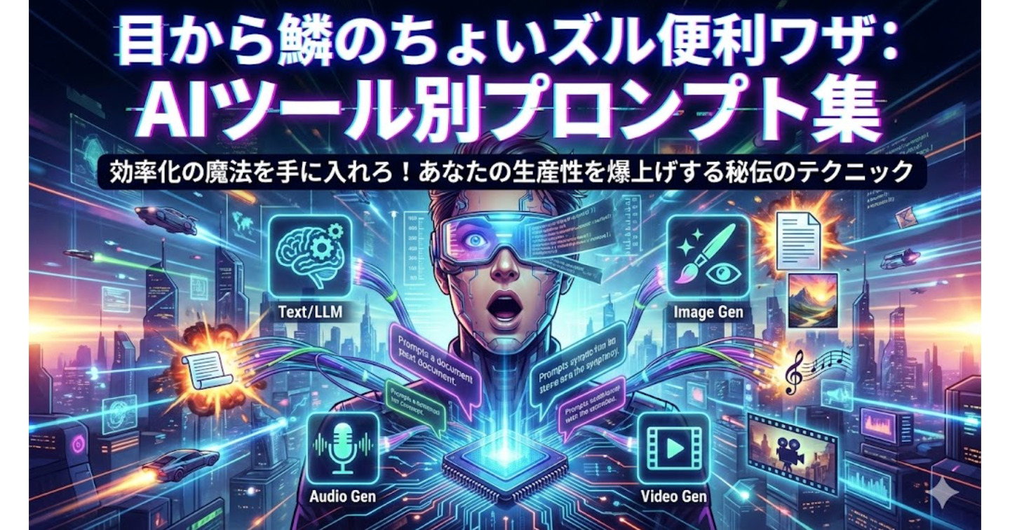 目から鱗のちょいズル便利ワザ：AIツール別プロンプト集