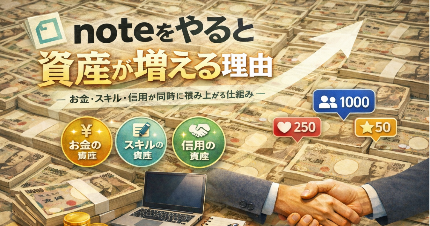 noteは資産になる‼️