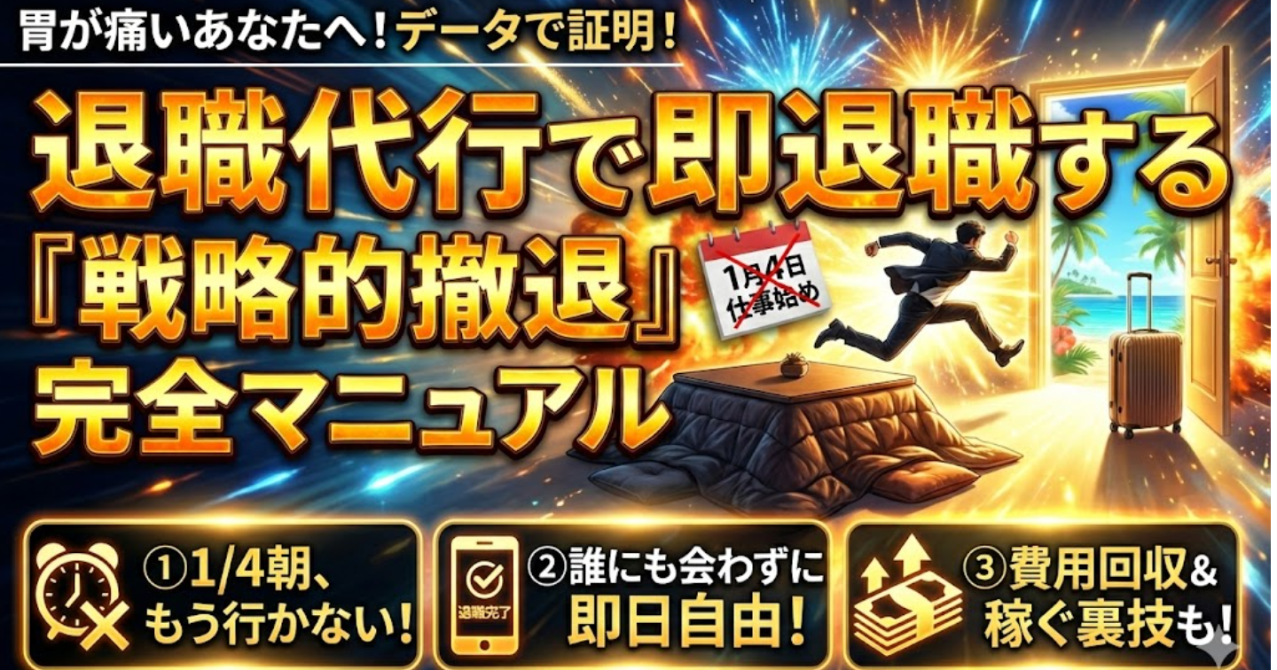 「正月明け 仕事 辞めたい」で検索したあなたへ。上司に会わず即日退職するロードマップ【準備〜手続き】