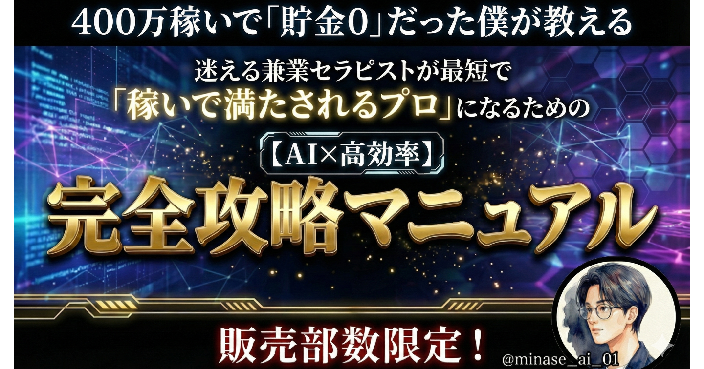 【AI×夜の副業】最短で“月5〜10万”を作る「順番」の攻略本　女性に喜ばれてリピが取れる。稼いで終わりじゃなく、残す仕組みまで作る。