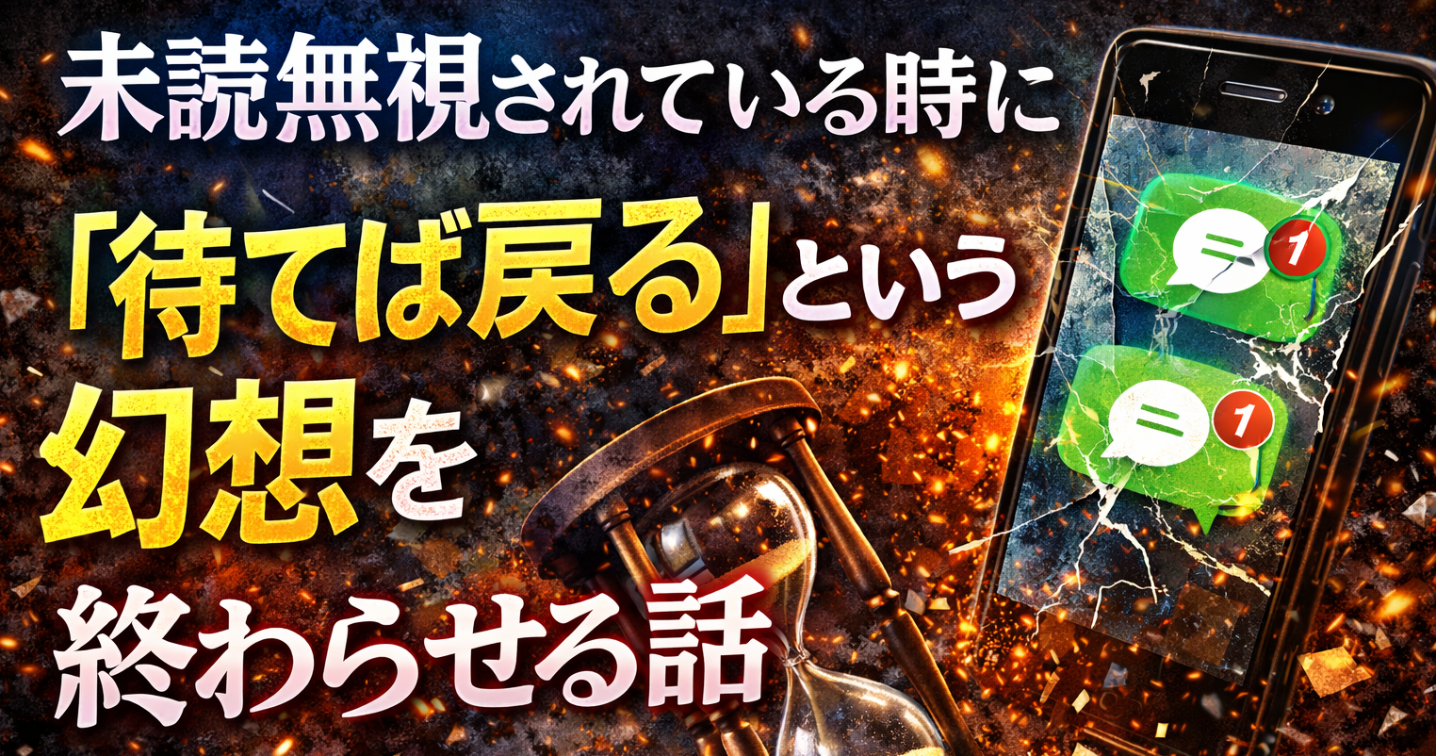 未読無視されている時に
「待てば戻る」という幻想を終わらせる話
