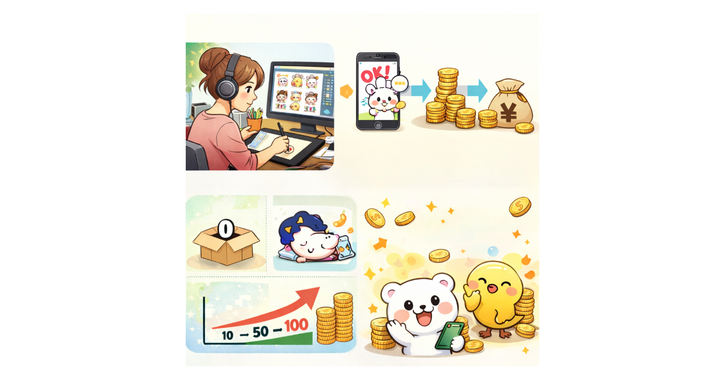 LINEスタンプで稼ぐ‼️