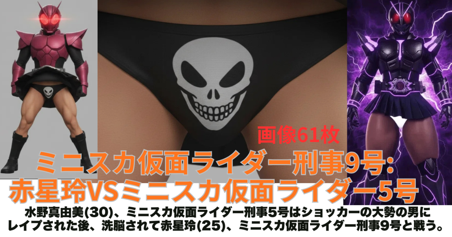 ミニスカ仮面ライダー処女刑事9号:赤星玲(25)VSミニスカ仮面ライダーアラサー刑事5号:水野真由美(30)tryサブ4