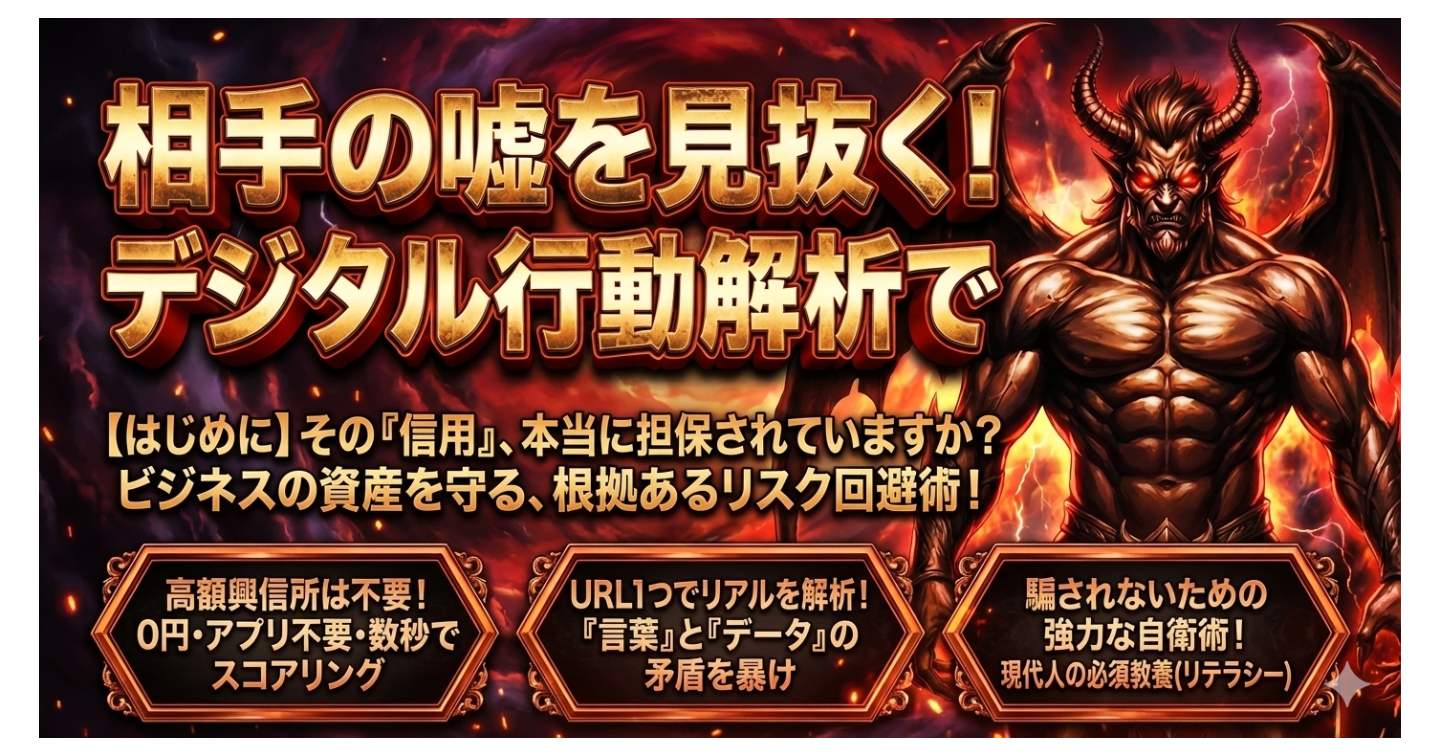『その取引相手、信頼できますか？ アプリ不要・0円でできる「次世代の与信管理＆ファクトチェック」マニュアル』