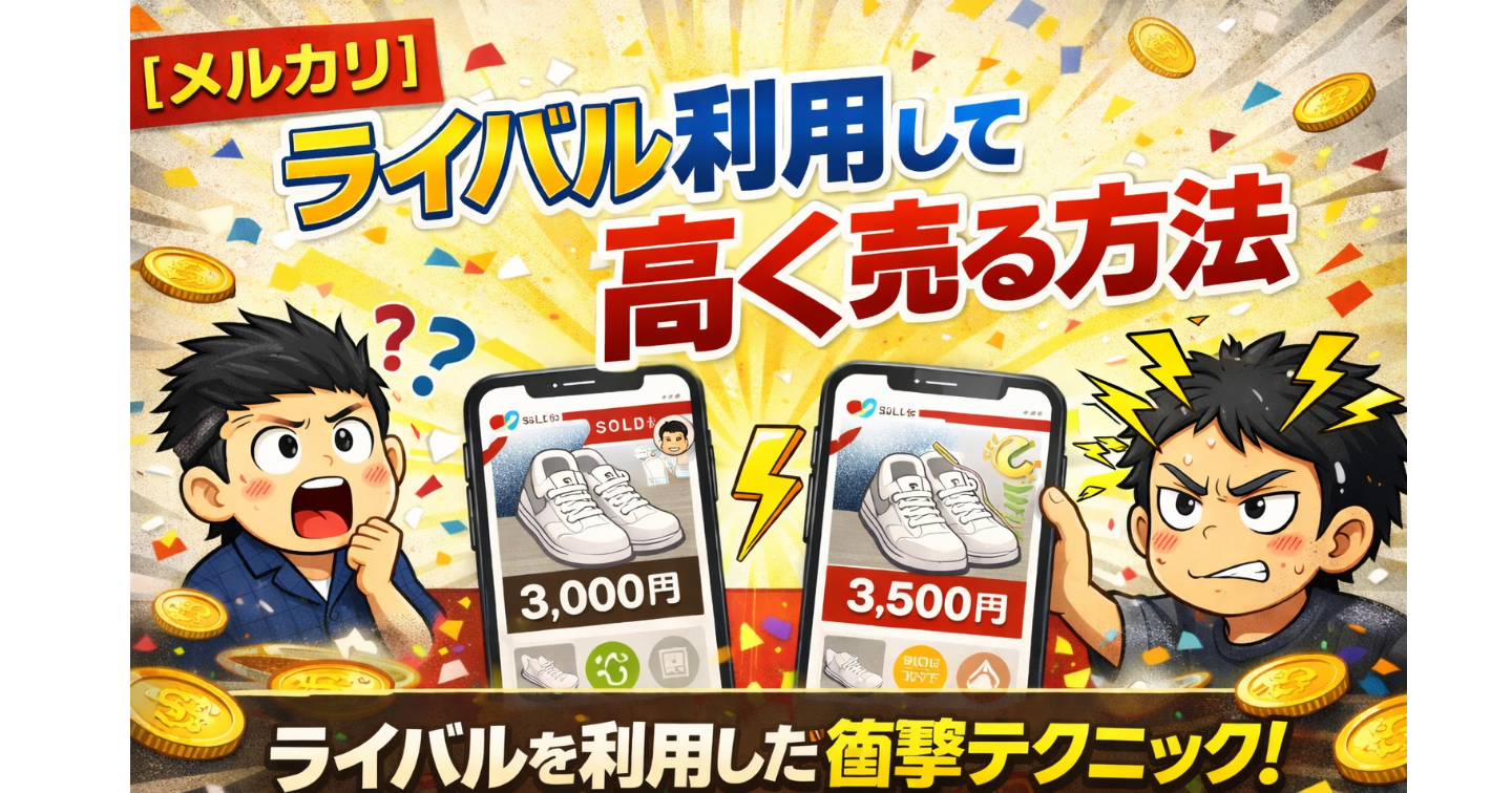 【メルカリ】ライバル利用して高く売る方法。