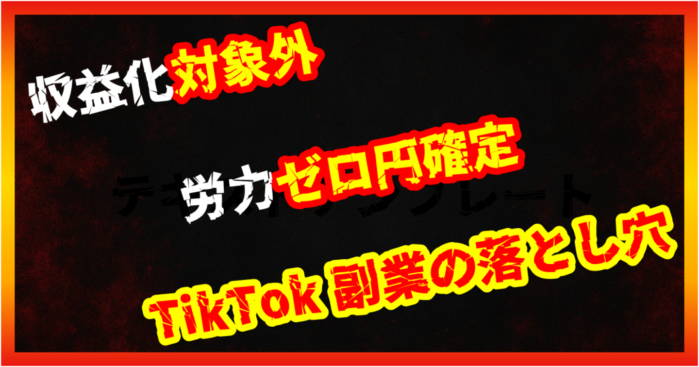【暴露/副業】TikTok副業は稼げない？Creativity Program Betaは日本人は申請すらできません