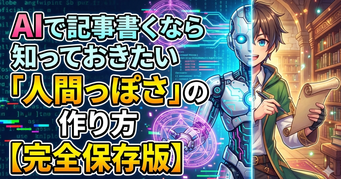 AIで記事書くなら知っておきたい「人間っぽさ」の作り方【完全保存版】