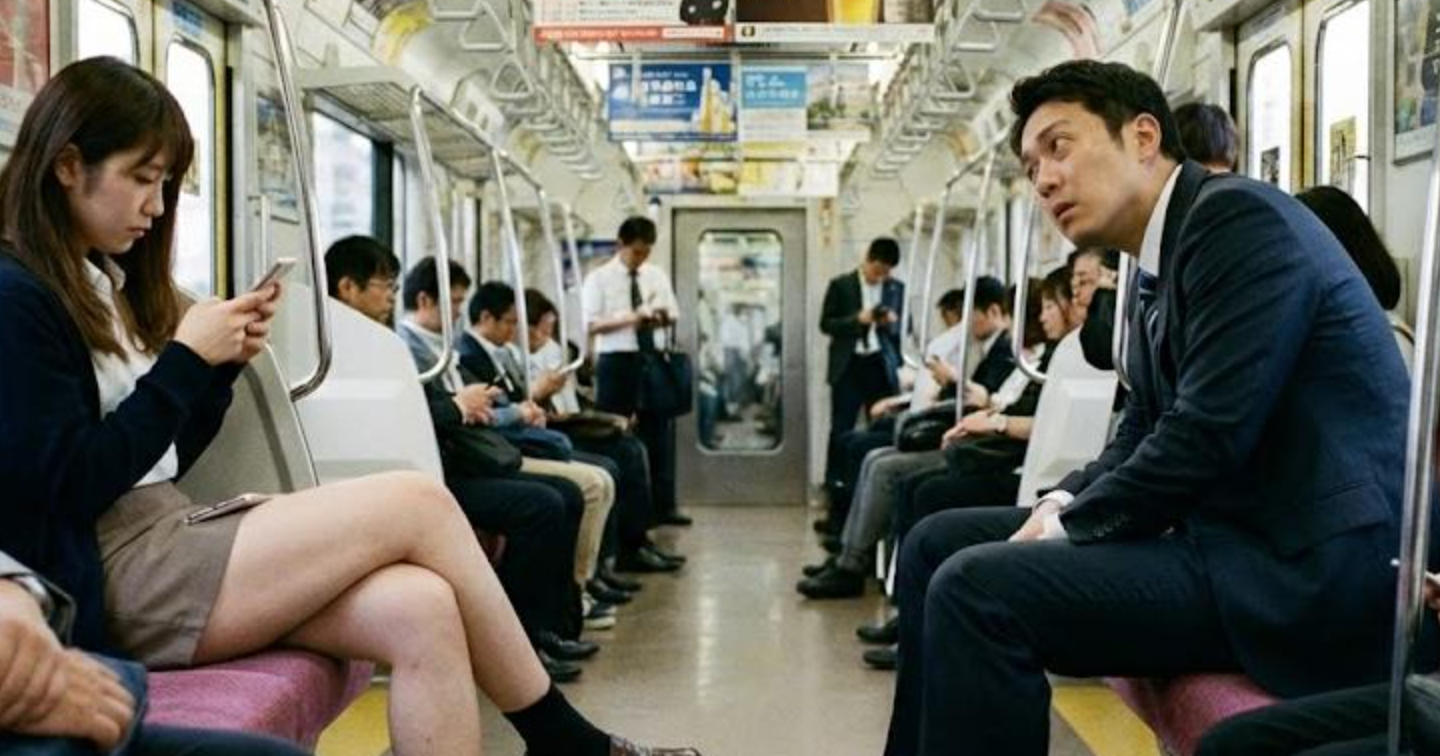 【電車あるある】目のやり場に困る！ミニスカートの女性が座った時の男性の行動3選